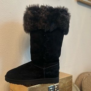 NWOT Ugg Suede Fur Boots